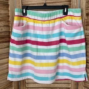 Kim Rogers slightly distressed colorful striped skort with pockets sz L